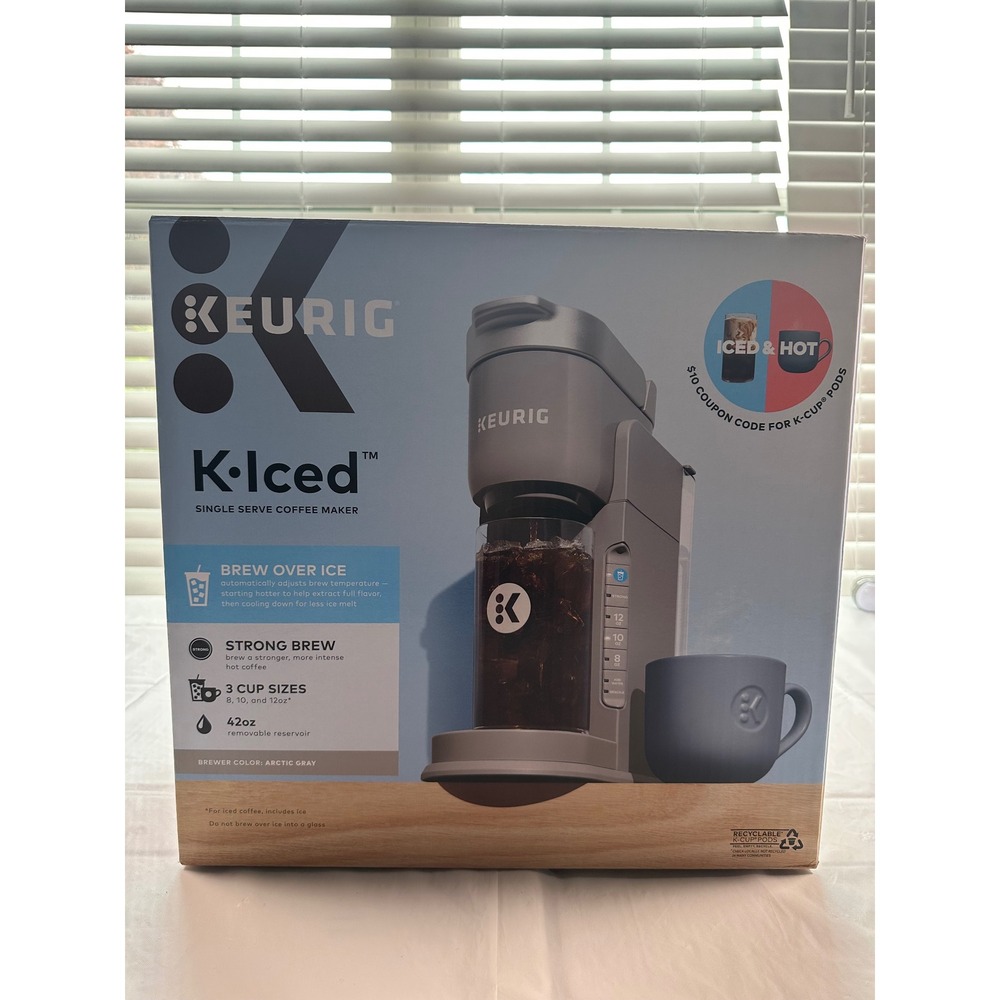 Keurig K-Iced Single Serve Coffee‎ Maker Arctic Gray K26F Brew Over Ice New